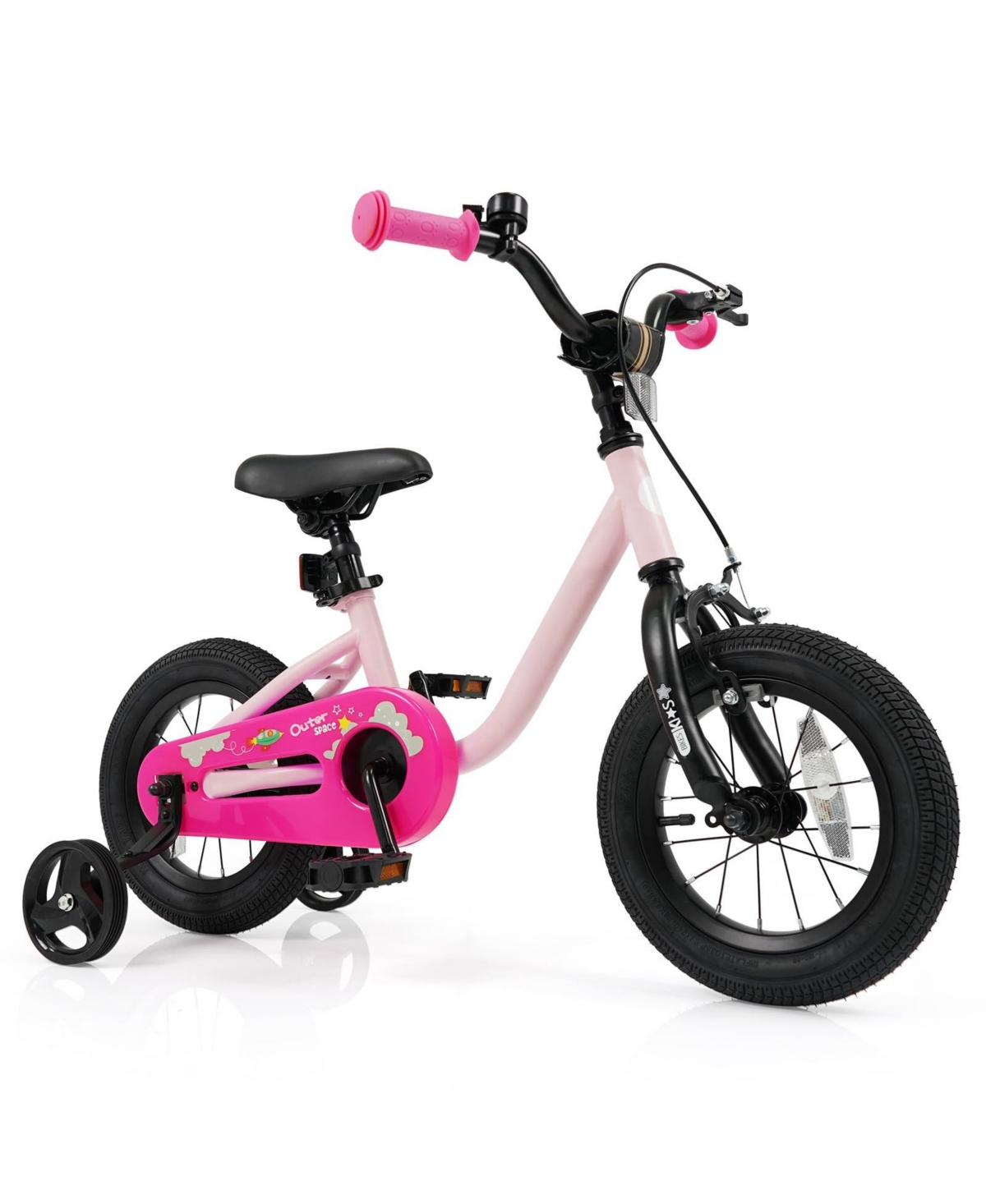 Kids Bike for 3-7 Years Old Boys and Girls 12 Inch Children Bicycle-Pink 12 Inch - Pink