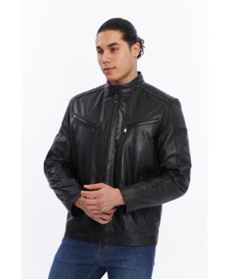 Men's Motorcyle Style Leather Jacket