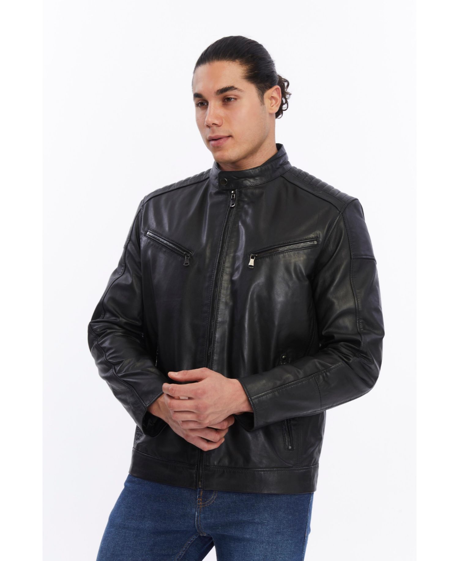 Men's Motorcyle Leather Jacket