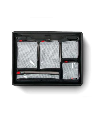 945 Waterproof Hard Case with 5-Pocket Lid Organizer and Padded Divider for Camera, Black