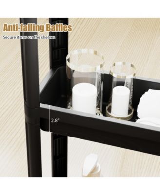 3-Tier Slim Rolling Storage Cart 2-Pack with Wheels, Mobile Bathroom Organizer