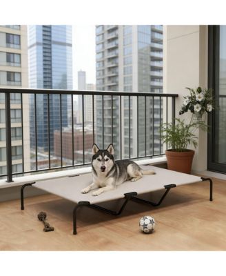 Elevated Pet Sofa Bed - Modern Raised Lounge for Large Dogs
