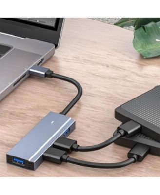 4-in-1 USB C Hub with 4 USB 3.0 Ports, 5Gbps High-Speed Data Transfer, Docking Station