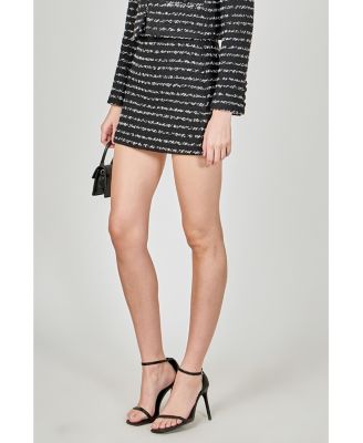 Women's Striped Tweed Skirt