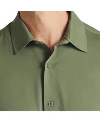 Men's Office-Leisure Collection Button Front Seamless Short Sleeve Shirt