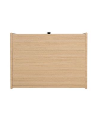 Mid-Century Modern Accent Table with Drawer, Natural Finish Pet Furniture