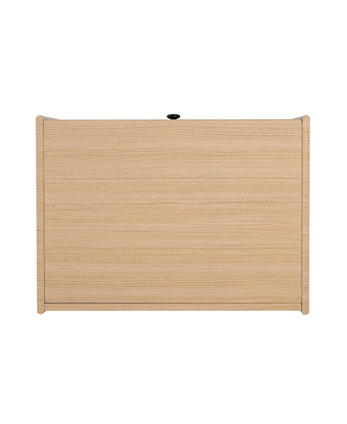 Aostirmotor Mid-Century Modern Accent Table with Drawer, Natural Finish Pet Furniture