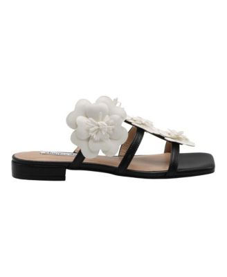 Womens Caralynn Floral Flat Sandal