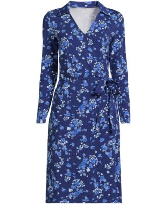 Women's Cotton Modal Collared Wrap Dress