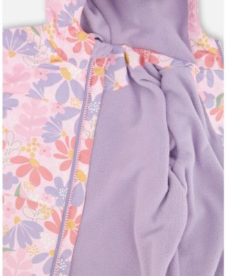 Big Girls Two-Piece Mid-Season Outerwear Set Flower Print