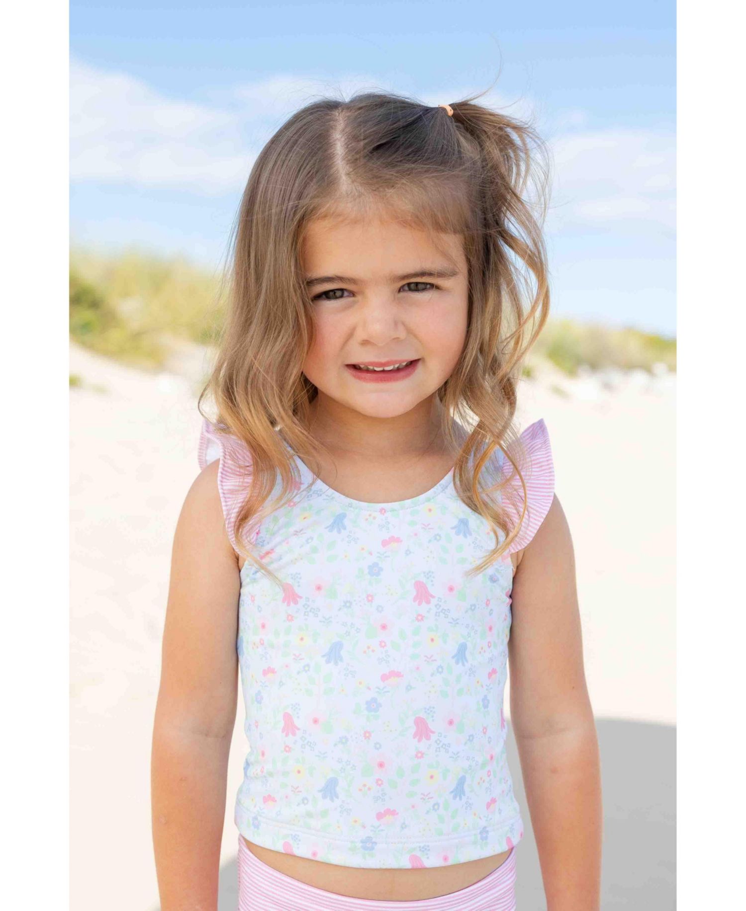 Toddler Girls Floral Print Tankini