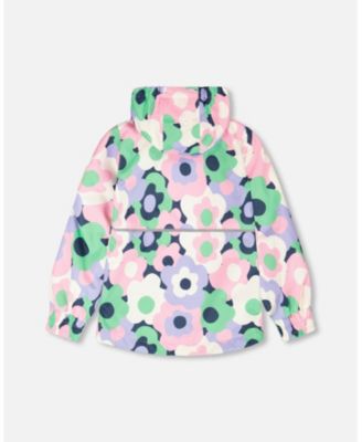 Girl Two-Piece Mid-Season Outerwear Set Printed Flowers - Toddler