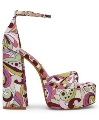 Women's Retro Strappy Block Heel Platform Dress Sandals