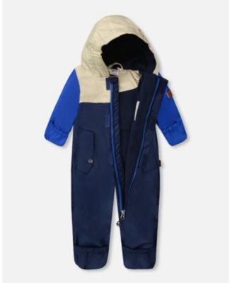 Mid-Season Baby Boys One-Piece Outerwear with Hat