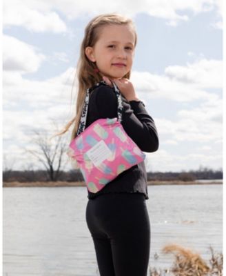 Girls Packable Windbreaker in Polyester Lollipop Print