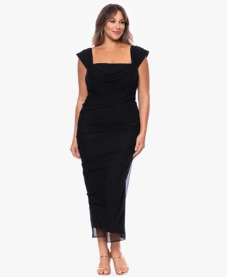 Plus Size Square Neck Ball Gown Dress