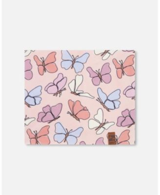 Baby Girls Stretch Jersey Neck Tube Pink Printed Butterflies