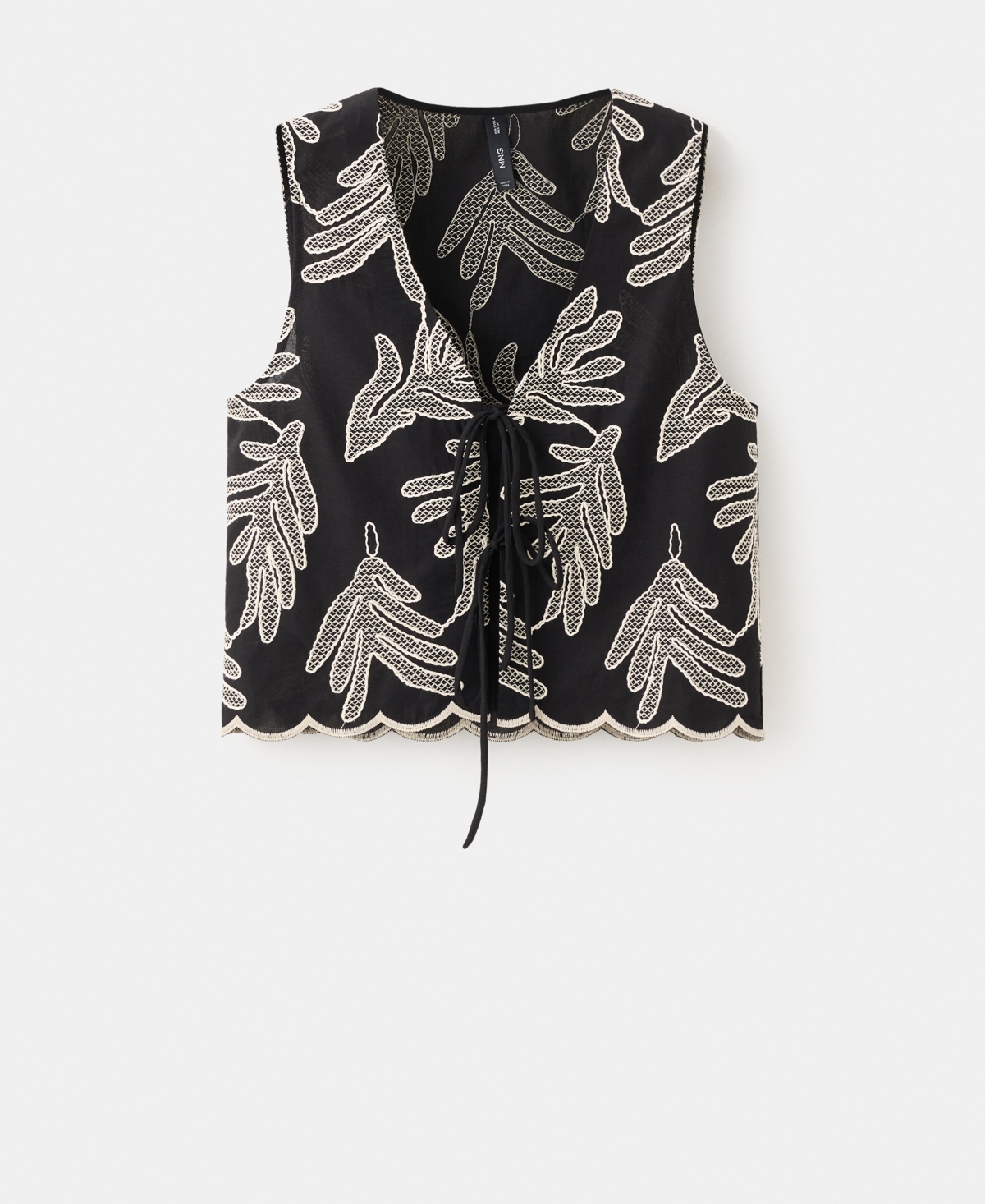 Mango Women's Bows Embroidered Vest
