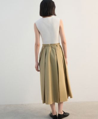 Women's Belt Flared Midi-Dress