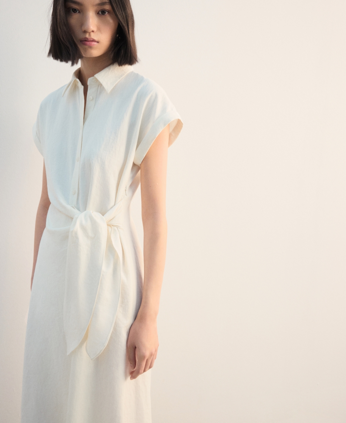 Mango Women's Knot Detail Midi Dress