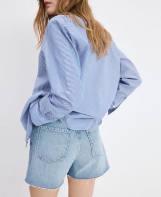 Women's Frayed Hem Denim Shorts