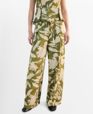 Women's Floral Print Straight Pants