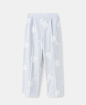 Women's Embroidered Striped Pants