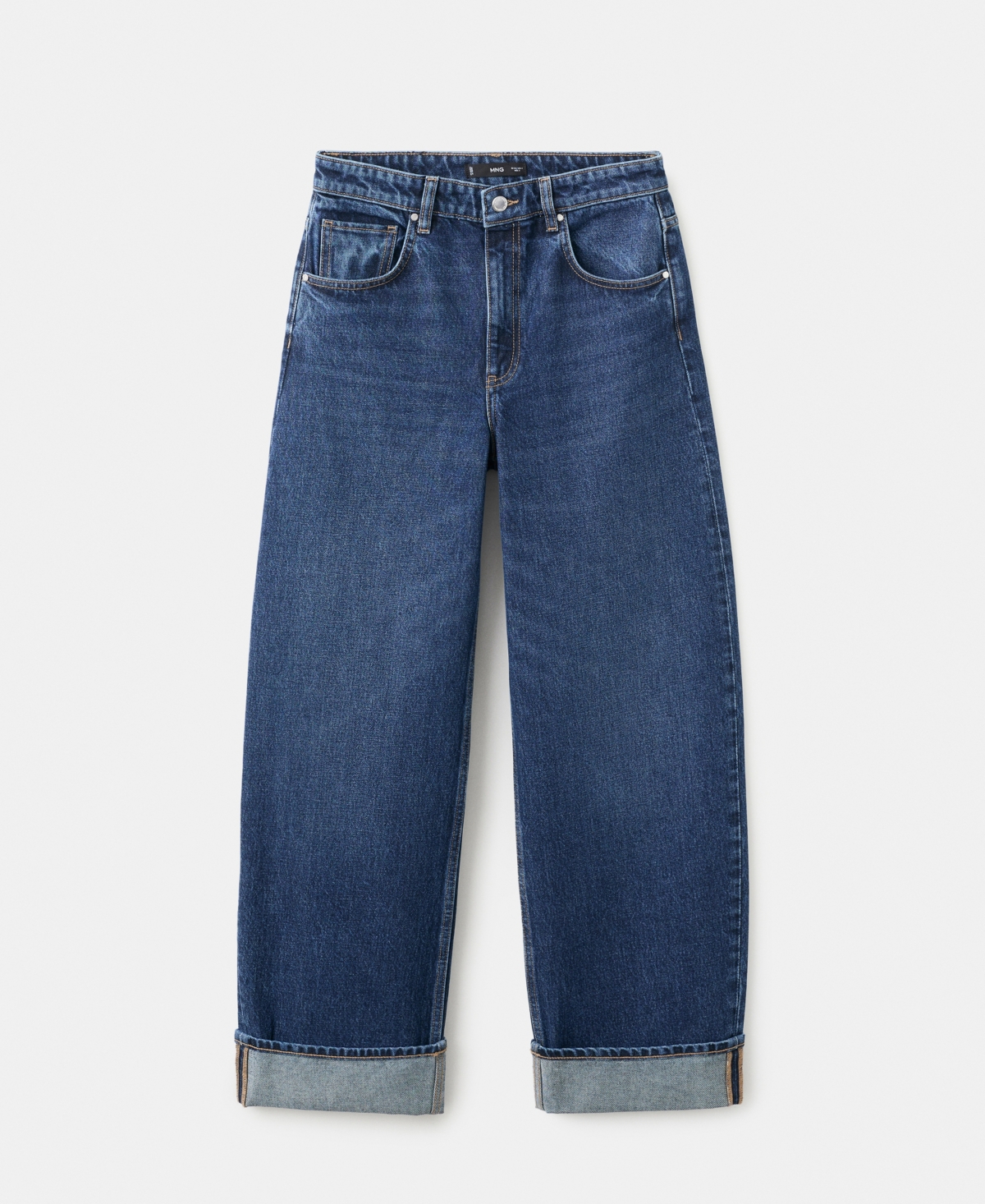 Mango Women's Cuffed Hem Balloon Jeans