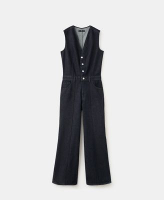 Women's Buttons Denim Jumpsuit