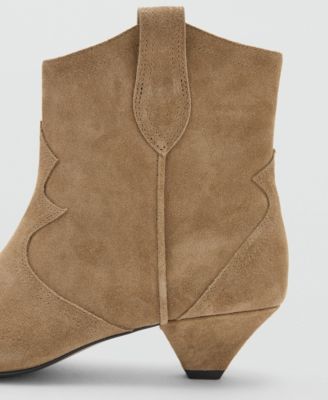 Women's Kitten Heel Suede Ankle Boots