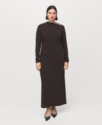Women's Boat-Neck Ruched Dress