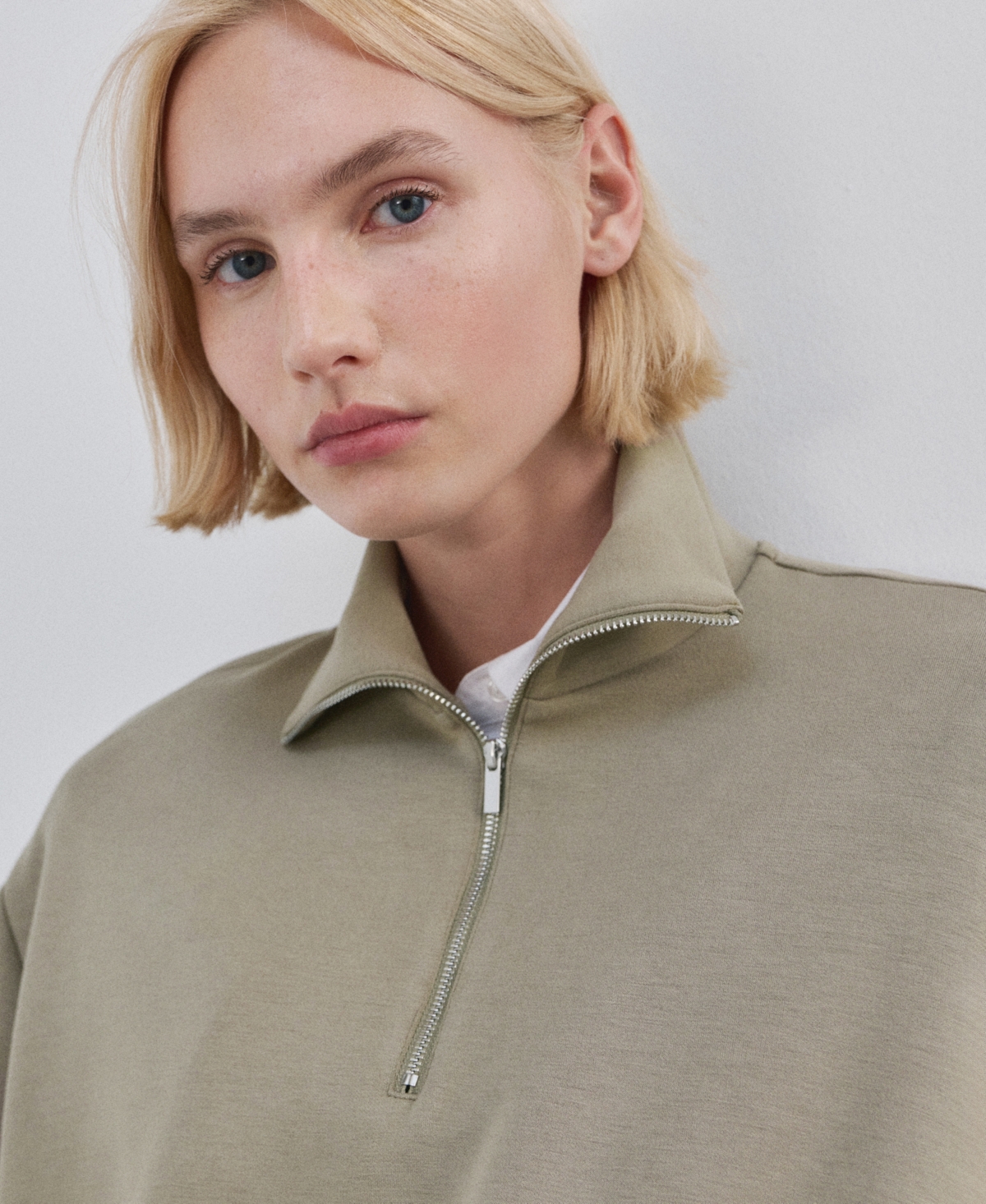 Mango Women's High Neck Balloon Sweatshirt