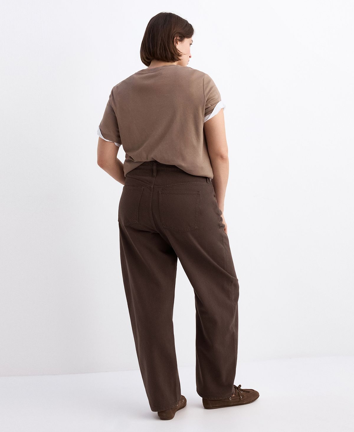 Mango Women's High-Waisted Barrel Jeans view 5 — MAYCSS fashion products