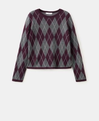 Women's Argyle Knit Sweater