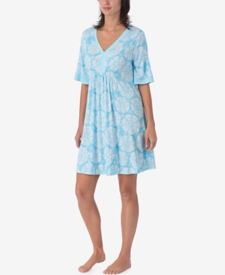 Women's Short-Sleeve Tunic Jersey Sleep Dress