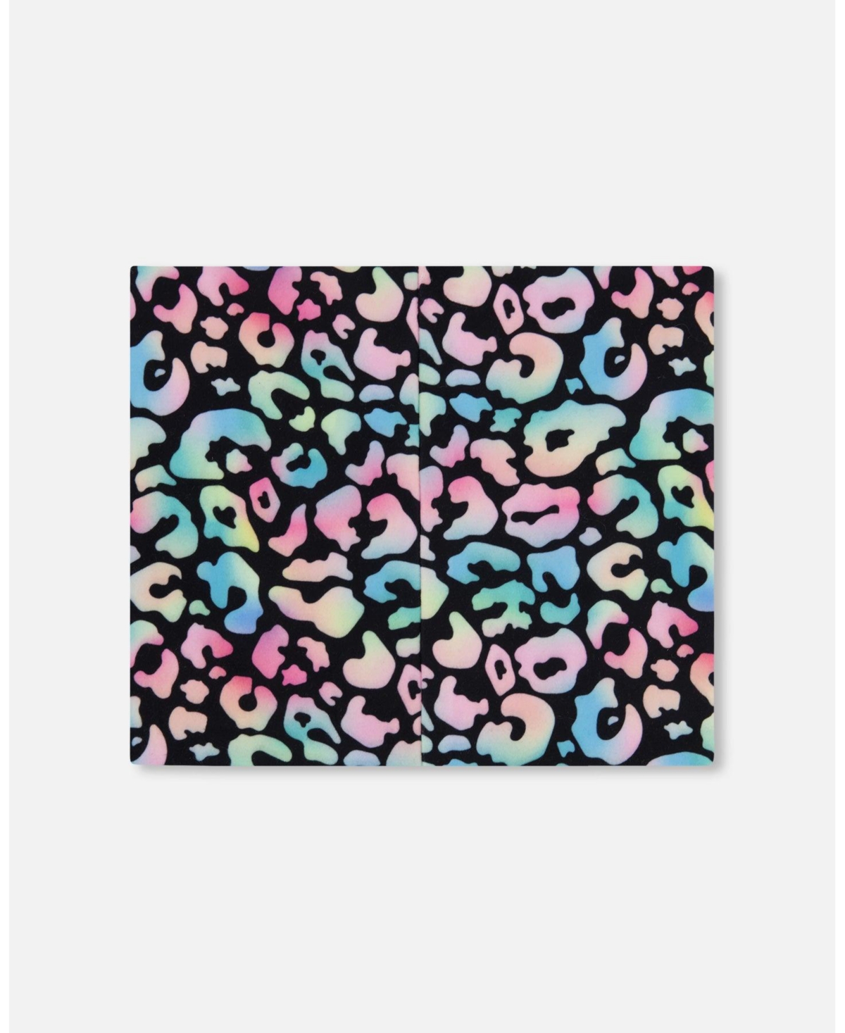 Deux par Deux Baby Girls Stretch Jersey Neck Tube Black Animal Print