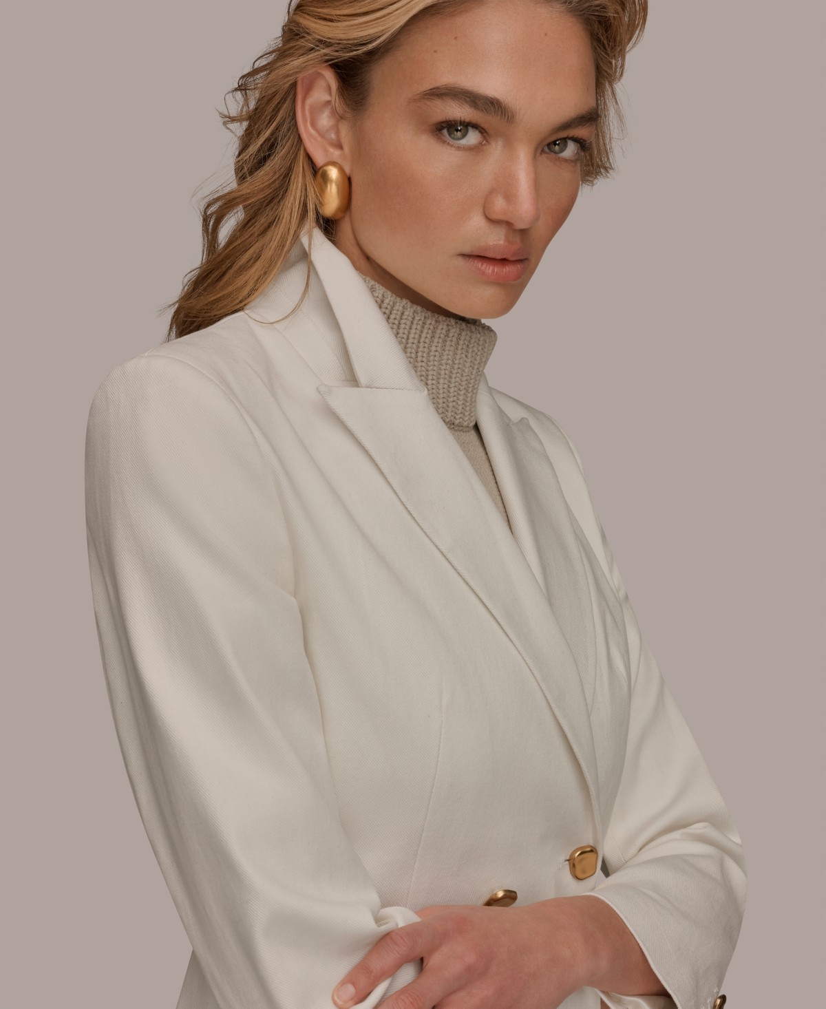 Женские Donna Karan New York Women's Double Breasted Blazer Jacket — фото 5