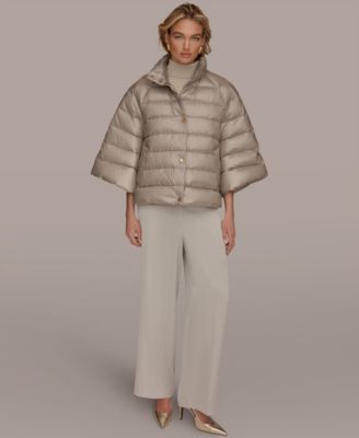 Women's Stand-Collar Down Puffer Cape