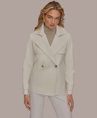 Women's Short Crepe Notch Collar Trench Coat
