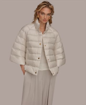 Women's Stand-Collar Down Puffer Cape