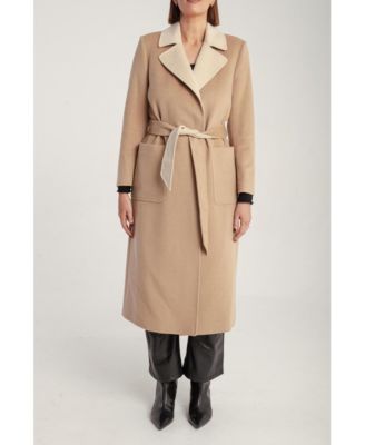 Women's Cashmere Belted Wrap Coat