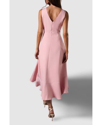 Women's Waterfall Crepe Midi Dress