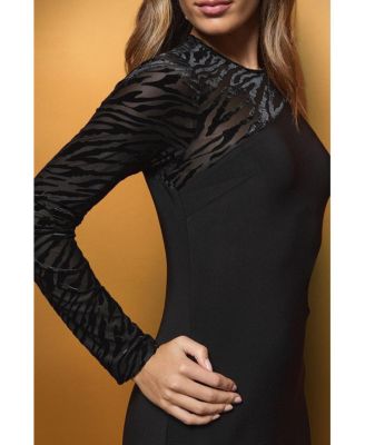 Women's Muse Zebra Mesh Maxi Dress