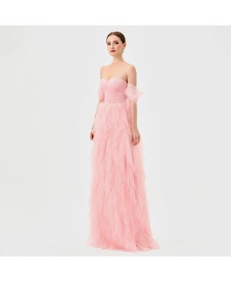 Women's Lili Off Shoulder Ruffle Gown