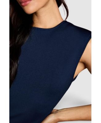 Women's Bandage Knit Fringed Hem Midi Dress