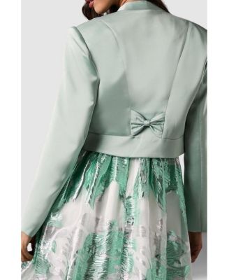 Women's Cropped Satin Jacket