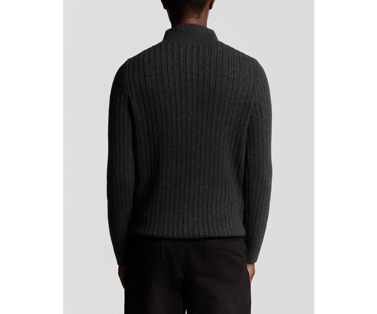 Men's Ribbed Half Zip Sweater