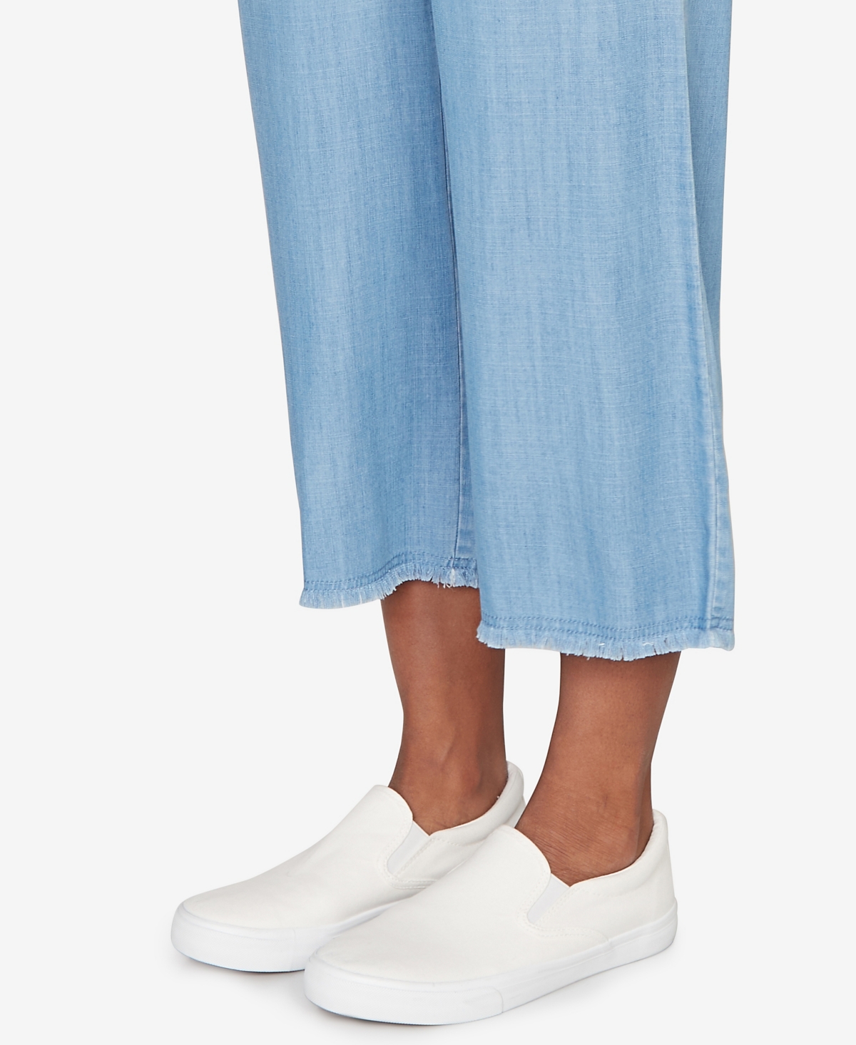 Alfred Dunner Women's Beachcomber Wide Leg Patch Pocket Ankle Pant