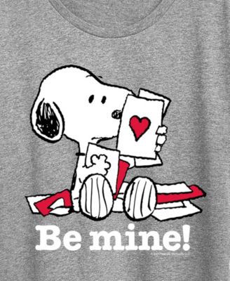 Women's Peanuts Snoopy Be Mine Valentine Short Sleeve Graphic T-Shirt