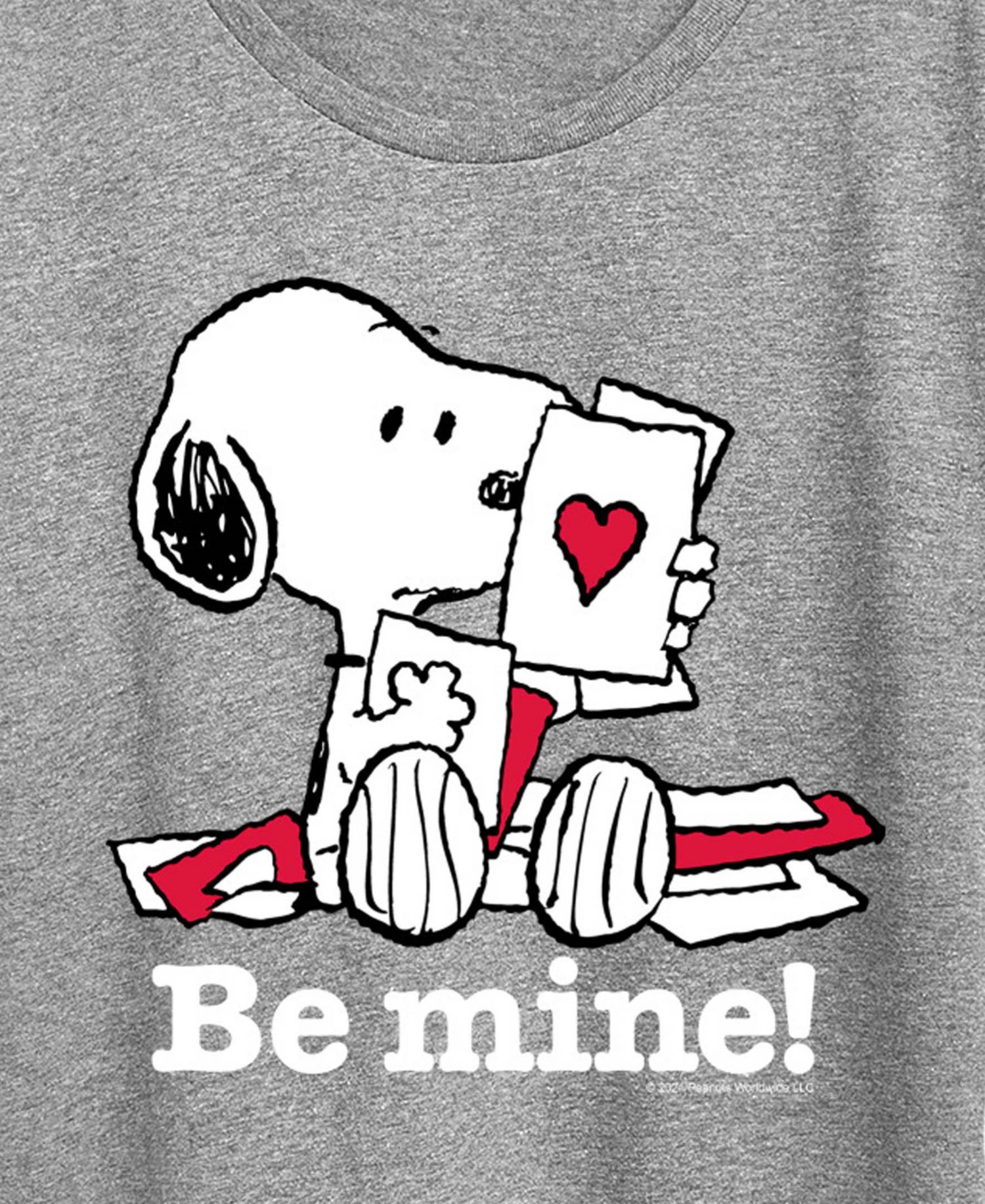 Women's Peanuts Snoopy Be Mine Valentine Short-Sleeve Graphic T-Shirt
